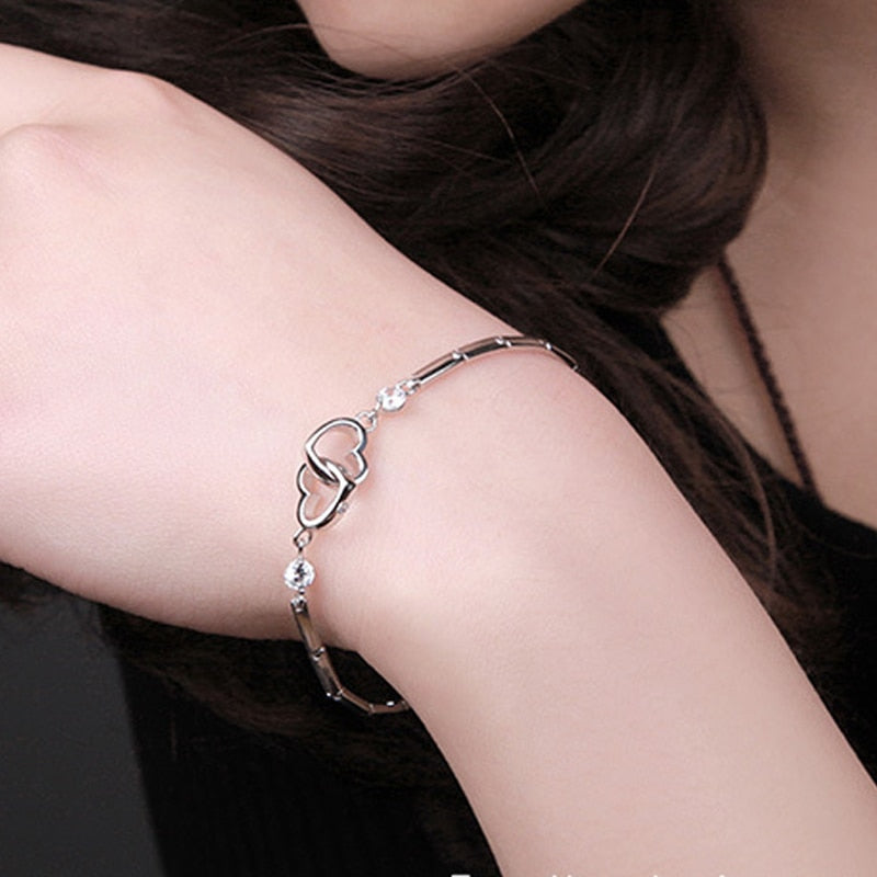 Double Heart Bracelet